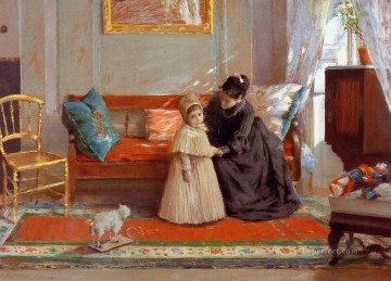 I am Going to See Grandma aka Mrs Chase and Child William Merritt Chase Oil Paintings